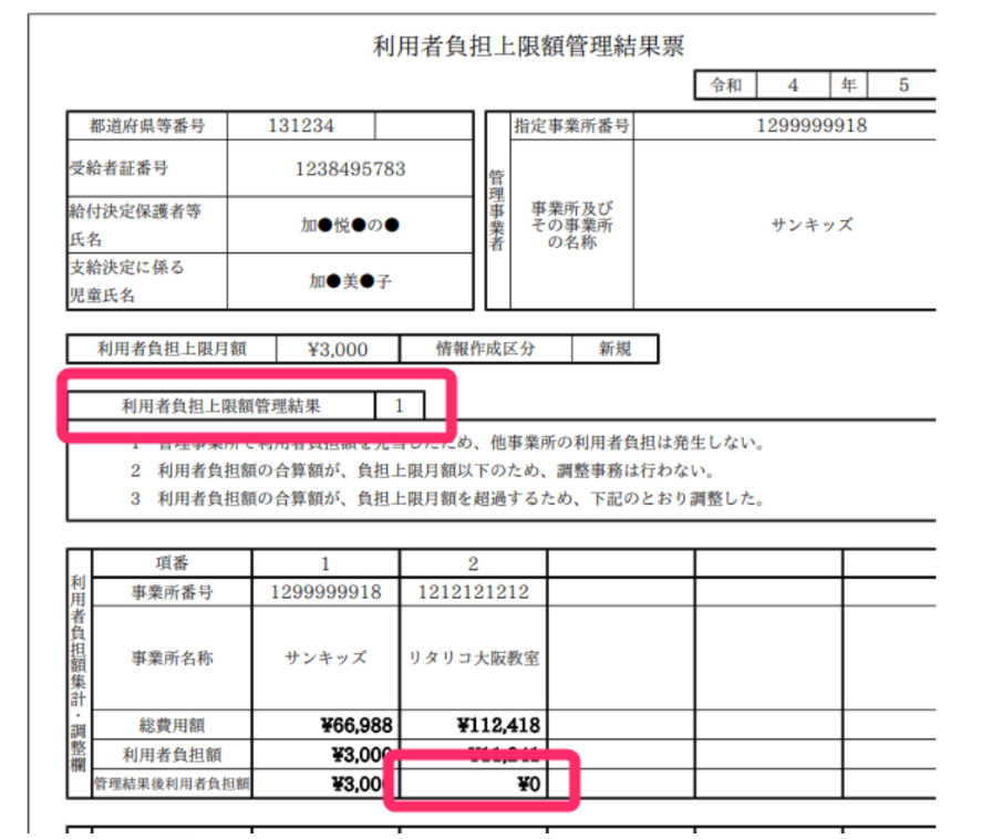 上限額管理の結果入力を修正して再請求したい（上限額管理は他事業所